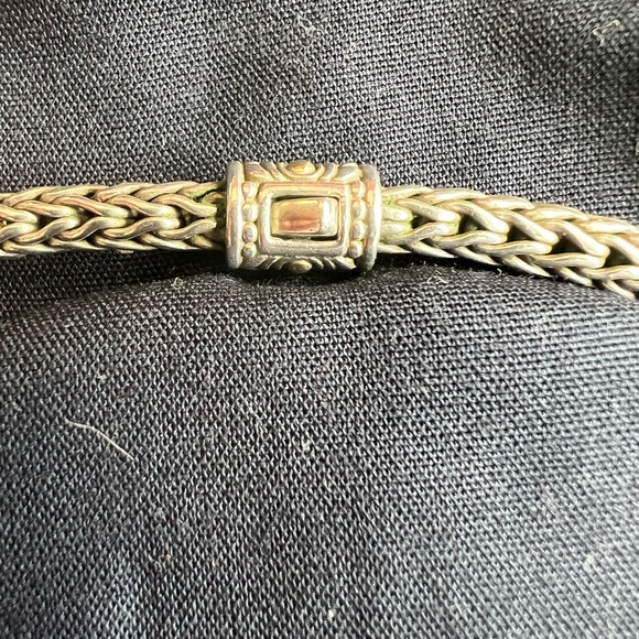 John Hardy vintage Jaisalmer three bead gold & silver necklace - Picture 8 of 9